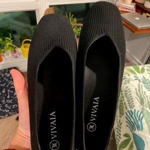 Square-Toe V-Cut Flats